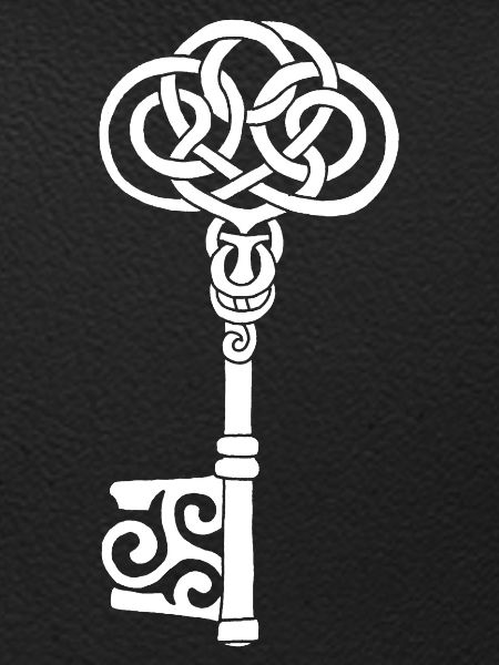 White Celtic Key