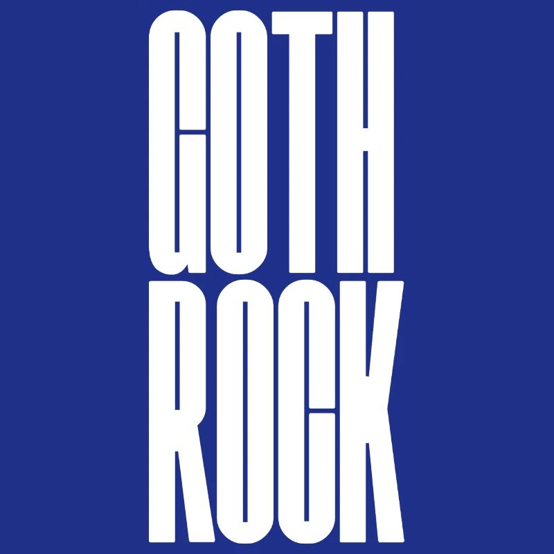 Art typographique vertical du goth rock