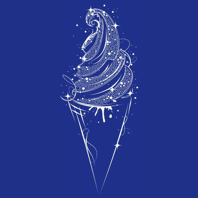 Crème glacée à & cornet gaufre