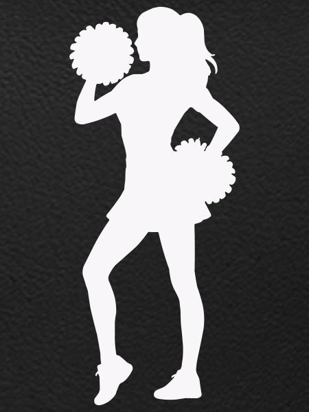 Cheerleader Silhouette mit Pompons