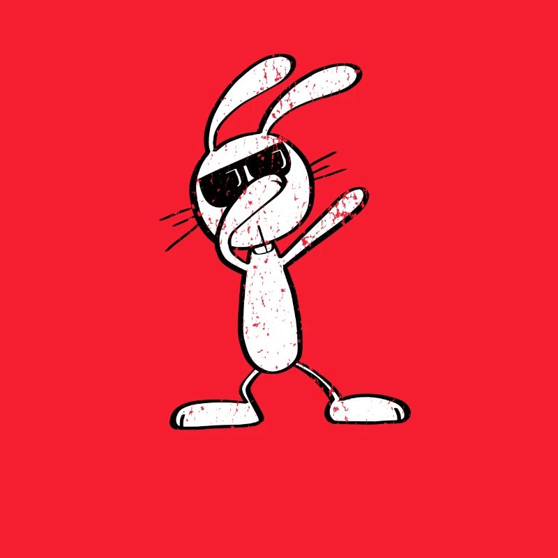 Vintage Dab Dance Bunny - Dabbing Easter Bunny
