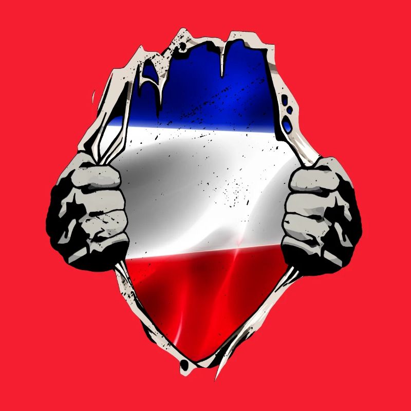 Drapeau rouge bleu-blanc