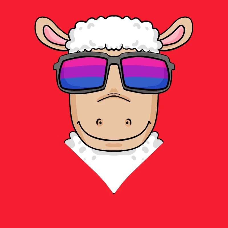 Bisexual sheep - sheep with glasses
