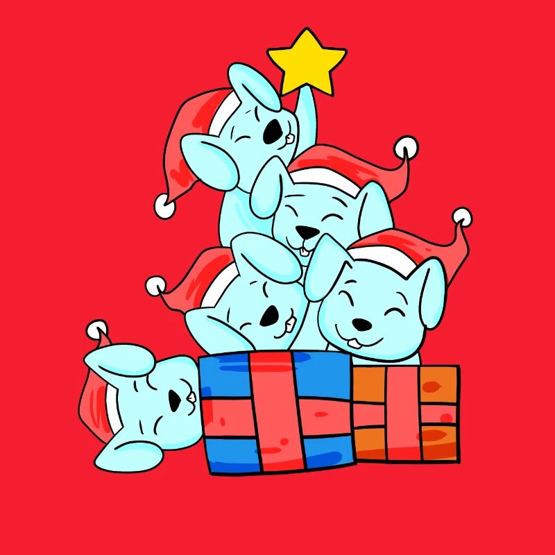 Christmas Christmas Tree Rabbit