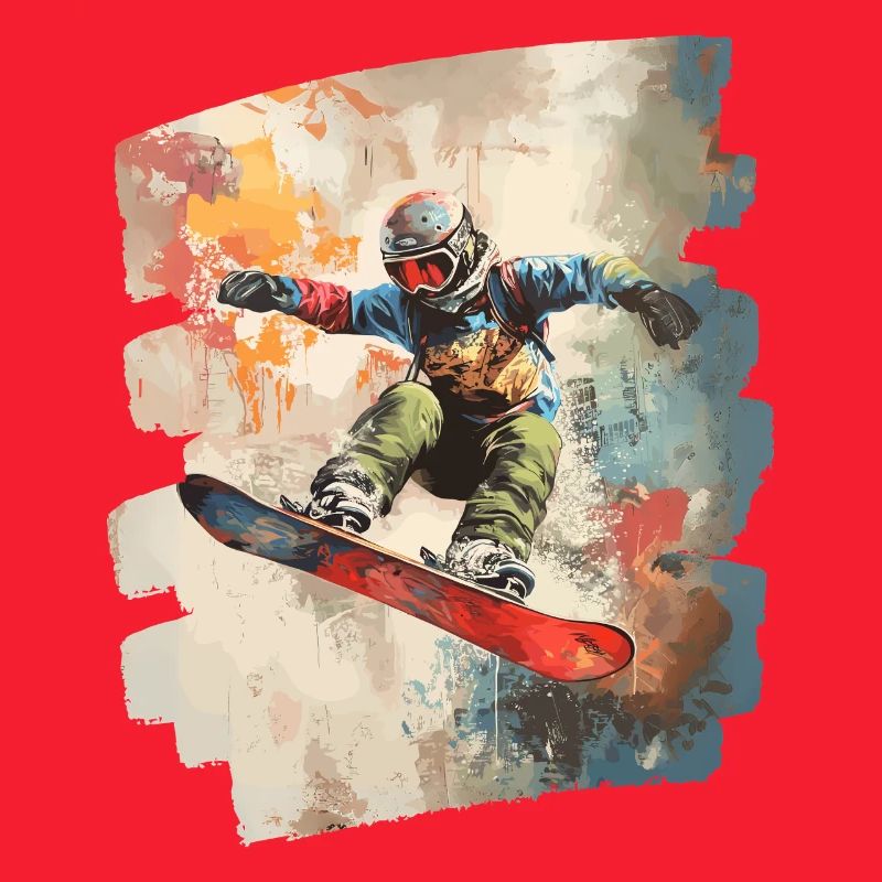 Snowboarder Pulverschnee