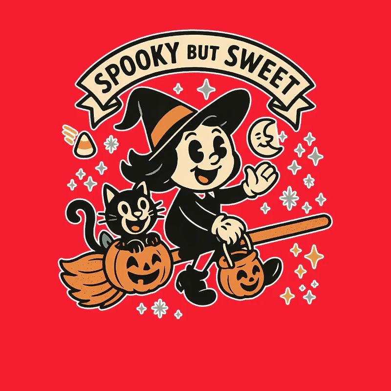 Cute Witch with Pumpkins
