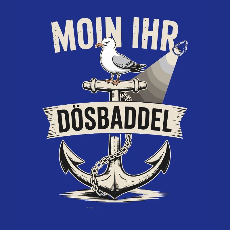  Moin Ihr Dösbaddel Maritimer Spruch Möwe Anker