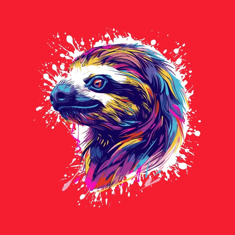 Faultier Sloth Splatter