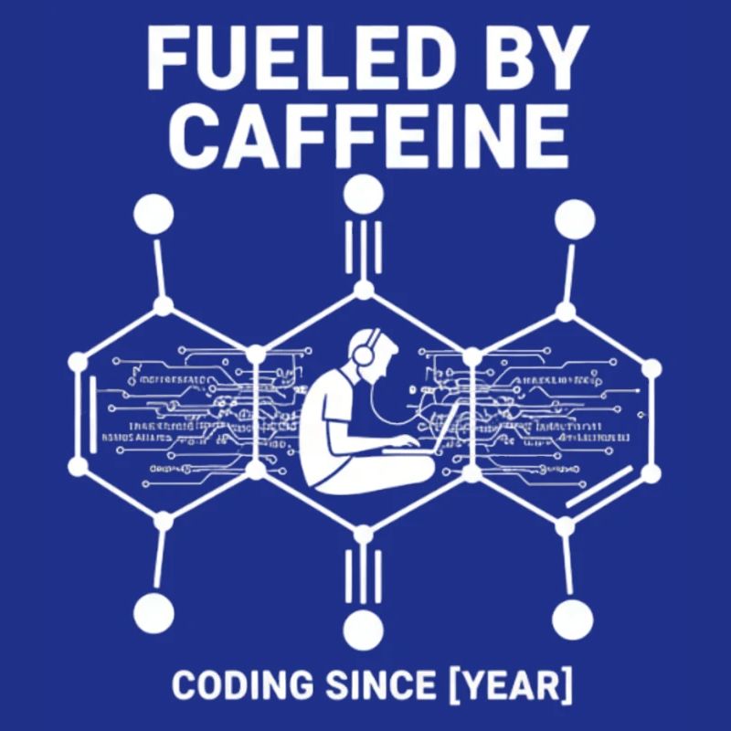 Fueled by Caffeine Coding Shirt | Programmer