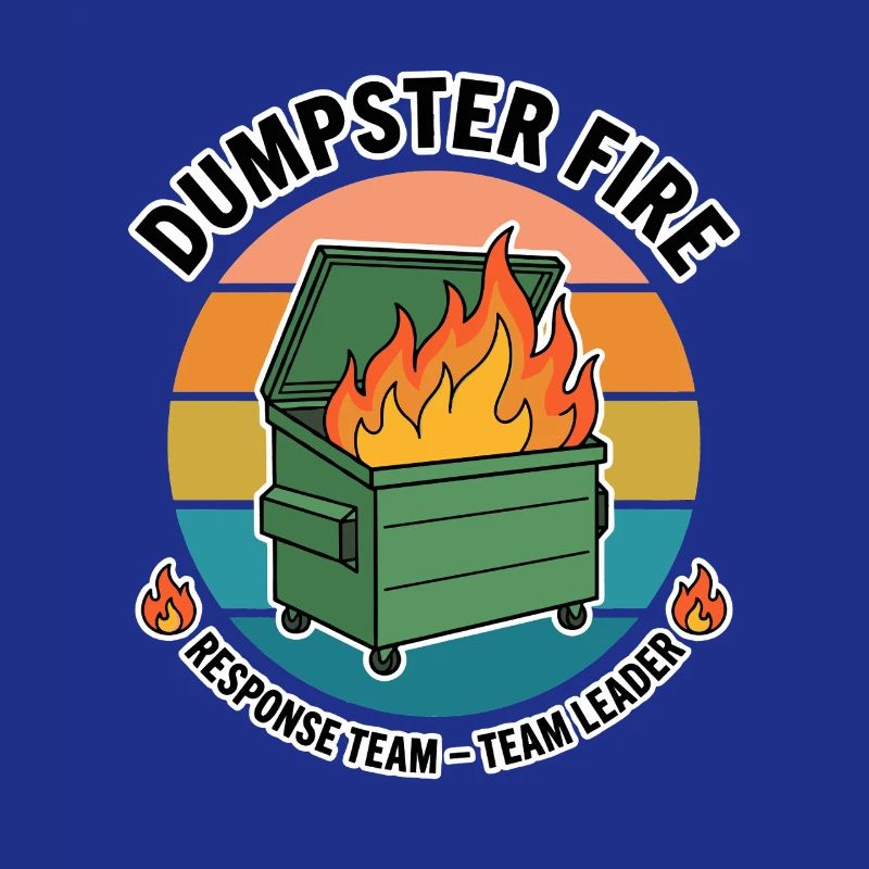 Dumpster Fire Response Team Team Leader Irony