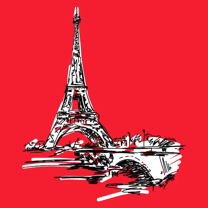 Skyline parisienne : Tour Eiffel louche