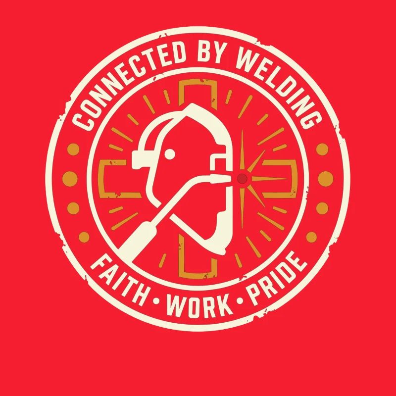 Connected By Welding Welder Emblem