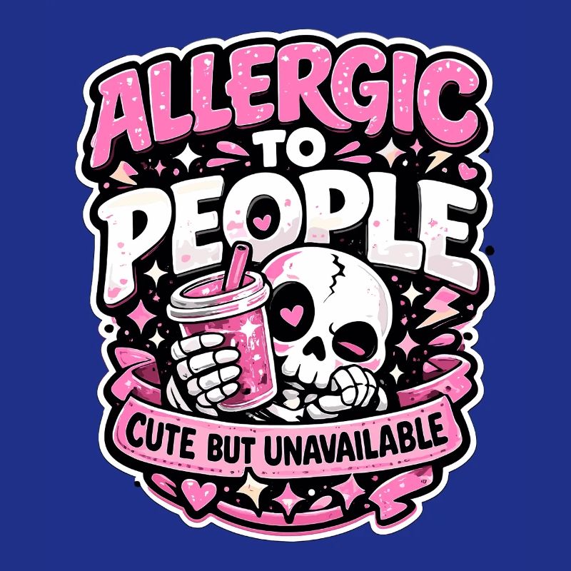 Allergic to People süßes Gothic Statement
