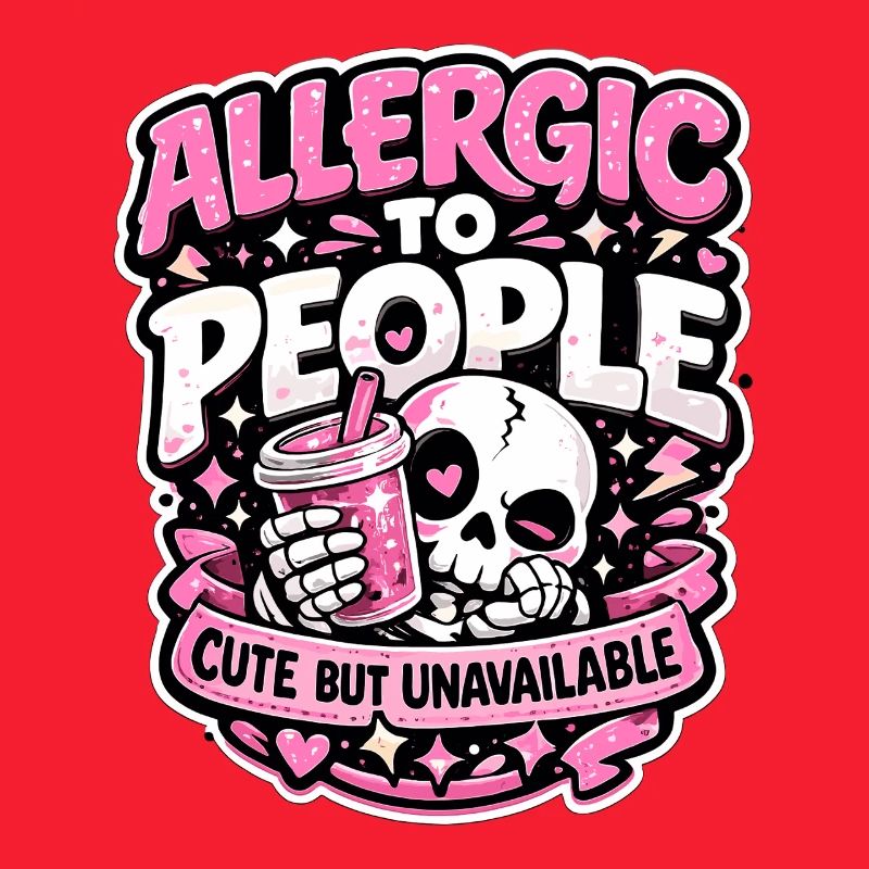 Allergic to People süßes Gothic Statement