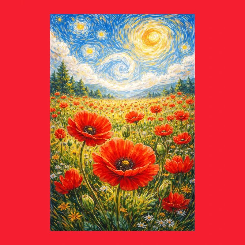 Mohnblume Sternennacht