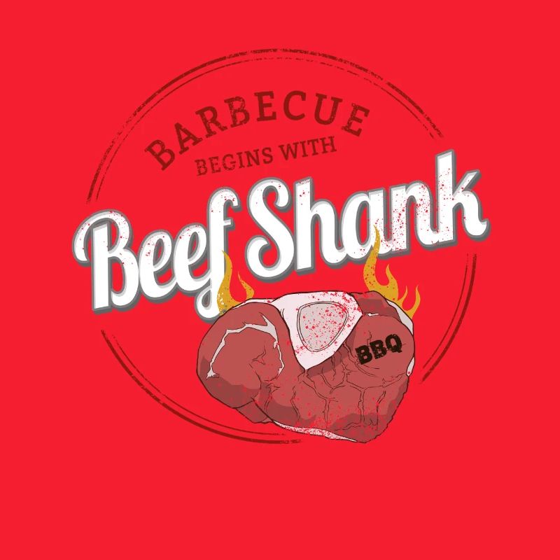 Beef Shank Barbecue Beef Knuckle Vintage BBQ Design