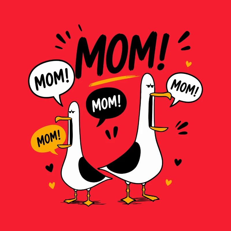 Lustige Möwen-Mama-Muttertag-Mama-Möwen
