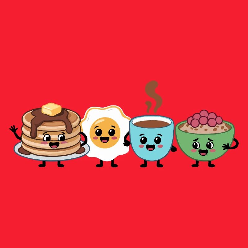 Cute Food & Beverage Breakfast Pattern