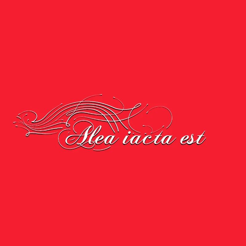 Alea iacta est décoré blanc