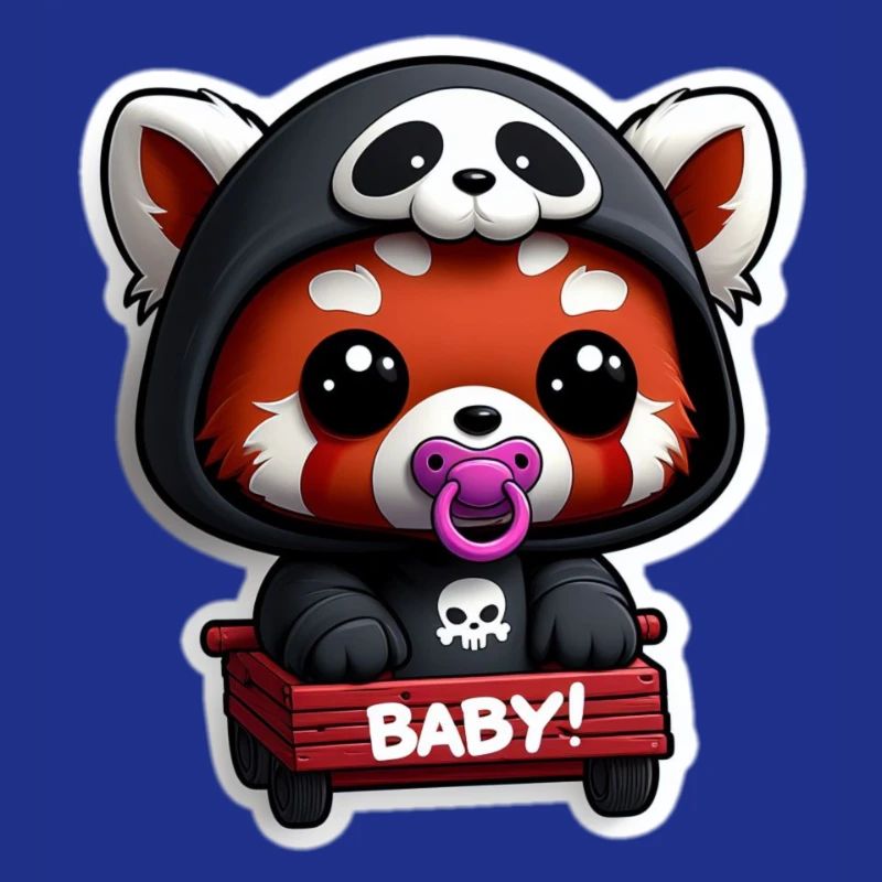 Panda bébé en capuche noir