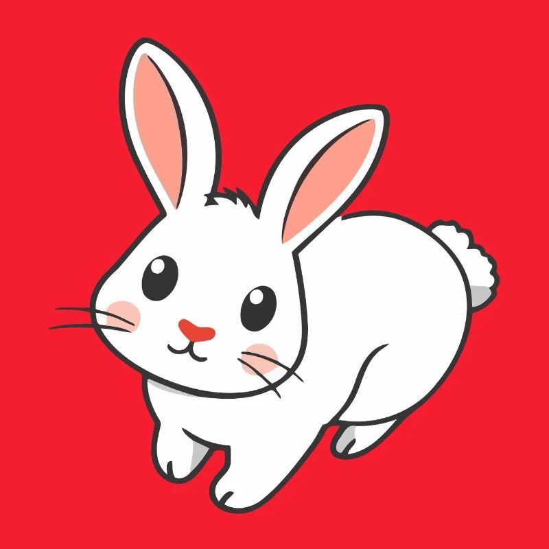 Cute and mischievous bunny for clothes
