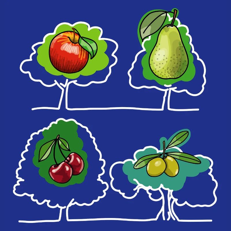 Apple, Pear, Cherry