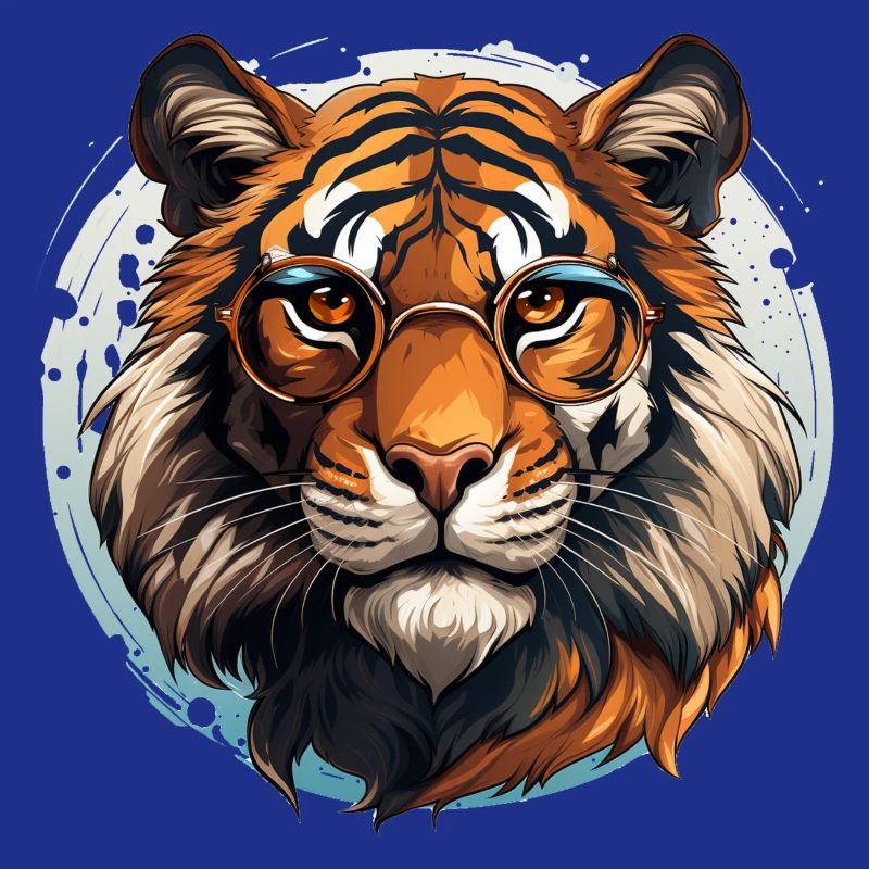 Tiger with glasses