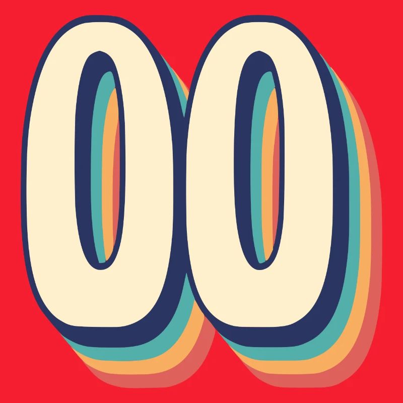 Vintage Retro T Shirt Number 00 Zero Zero