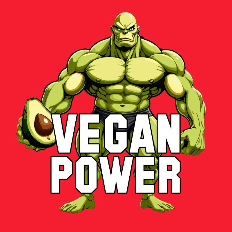 Cadeau de muscles de superaliments d’avocat végétalien