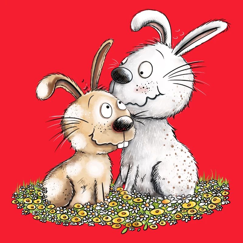 Droll Bunnies I Bunny Motif Rabbit