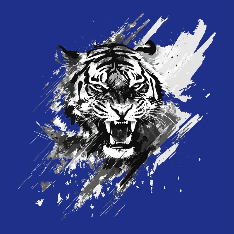 Tiger Head Predator Nature Wilderness Splash