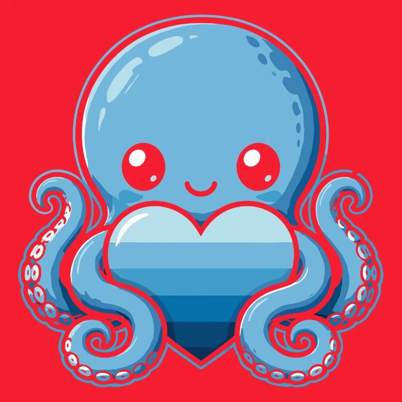 Blue Heart Octopus