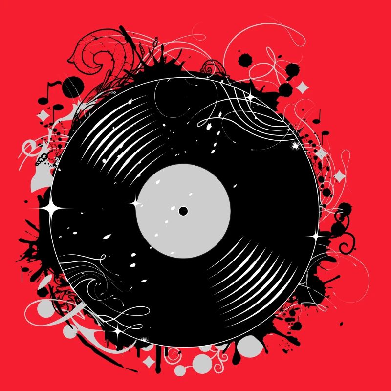 Disque vinyle en design graffiti