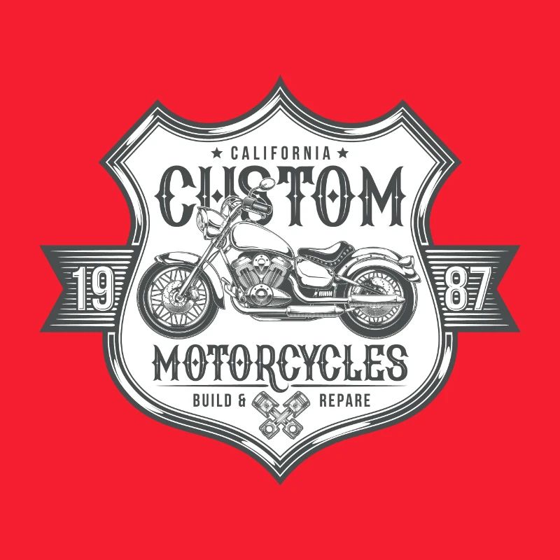 Custom Motorcycles Amerika Motorrad Retro Geschenk