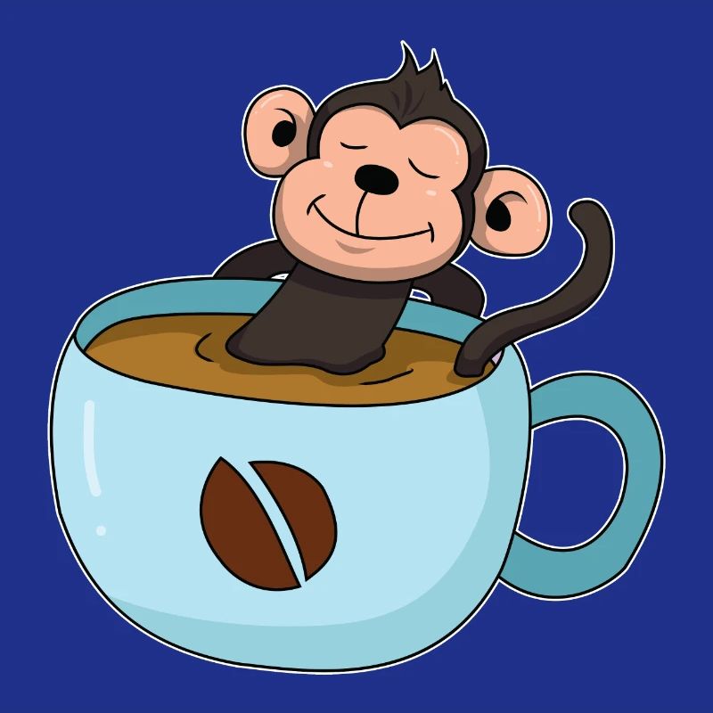 Coffee Cup - Coffee Monkey Mug - Design