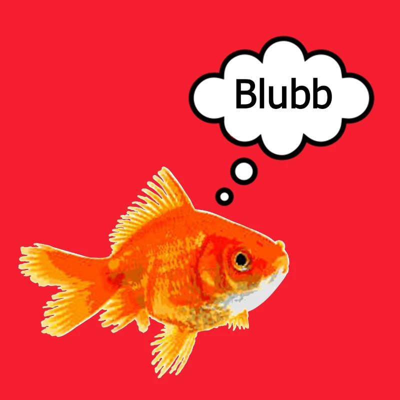 Goldfish with speech bubble