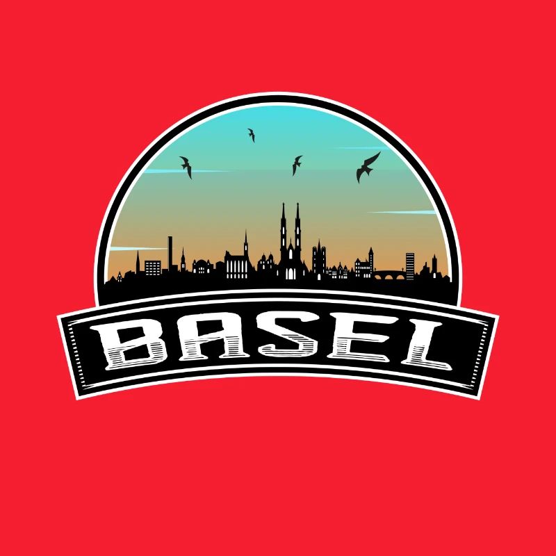 Basel Schweiz Skyline Schweizer Souvenir