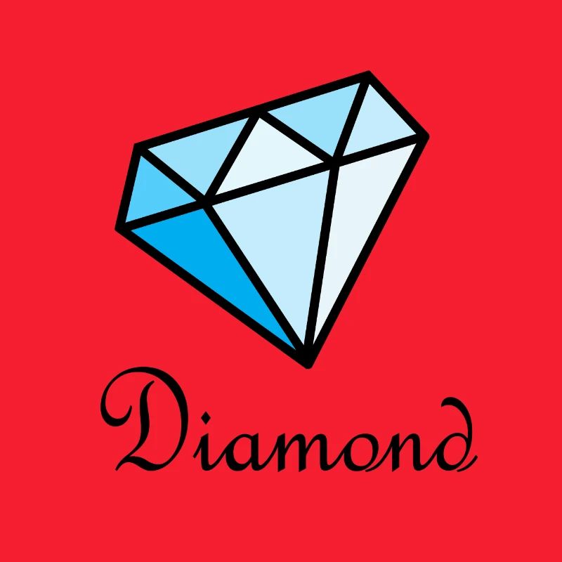 Blue Geometric Diamond