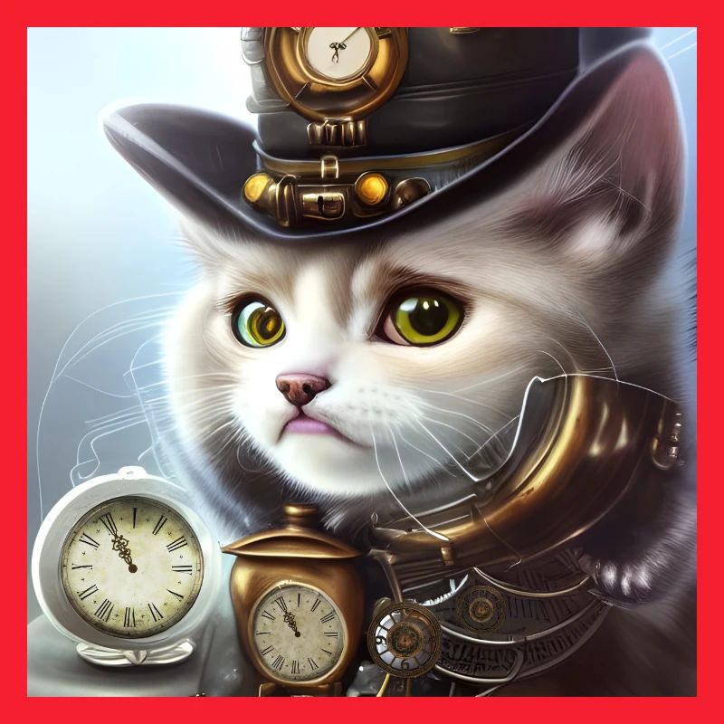 Süßes Steampunk-Kätzchen
