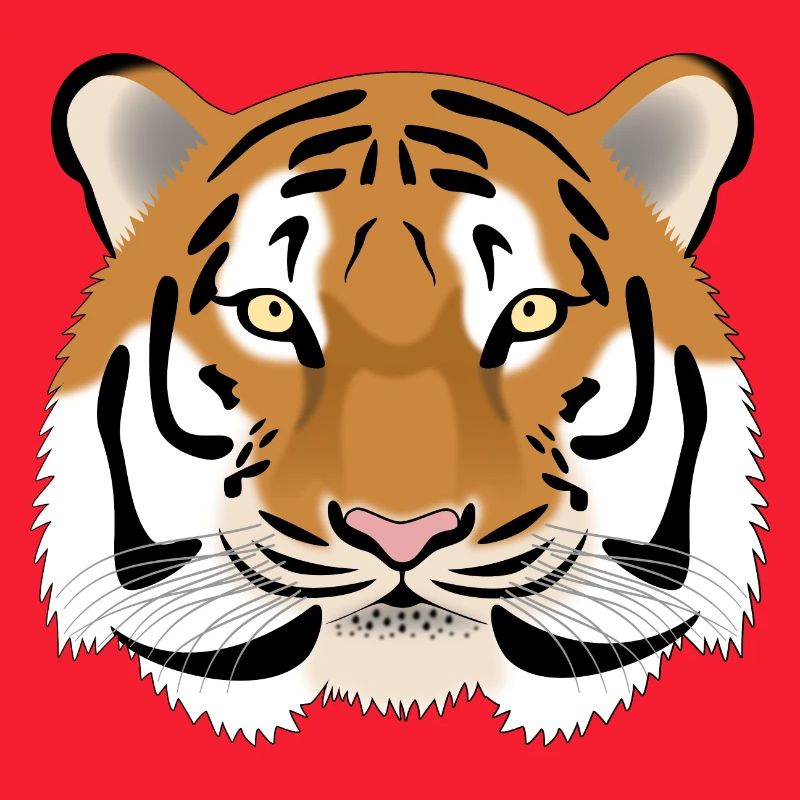 Tiger Kopf - farbig