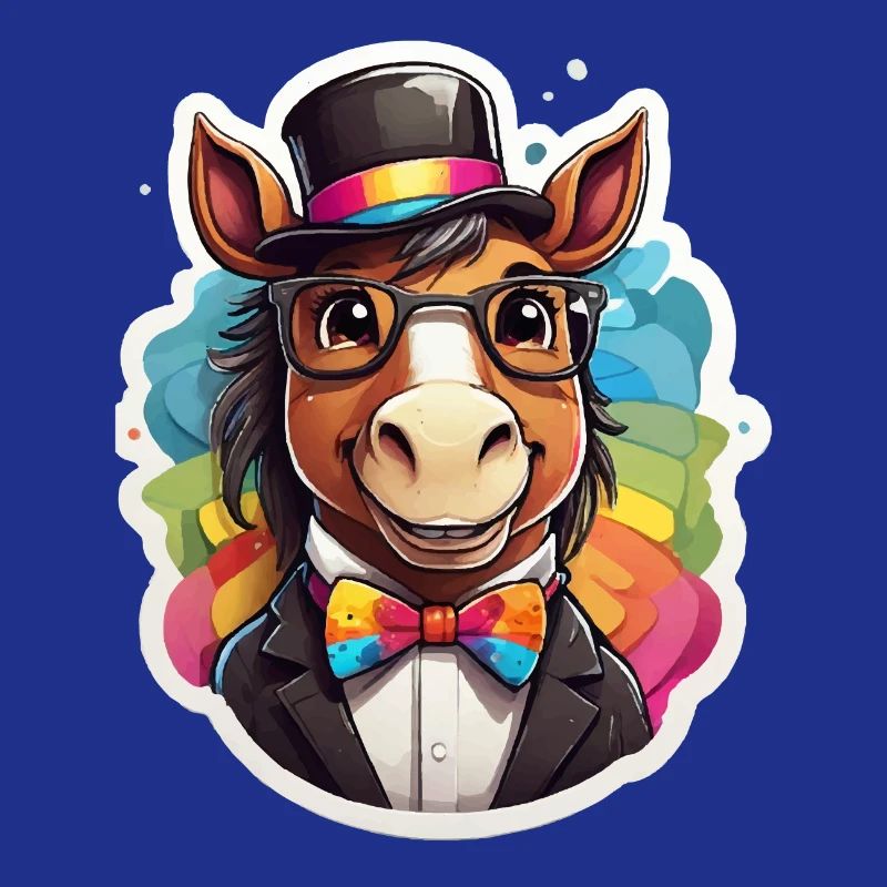 Rainbow Donkey Gentleman