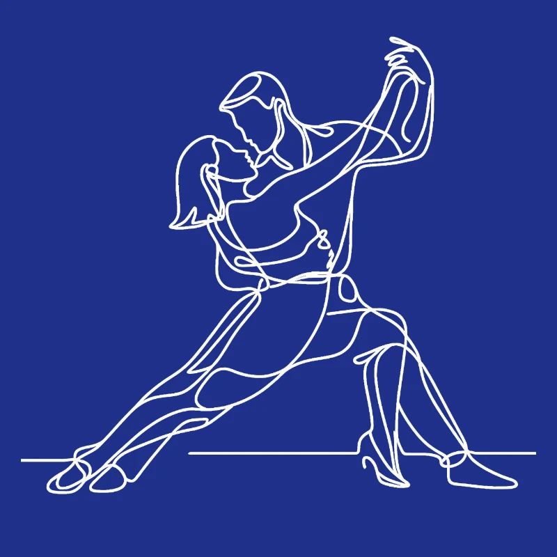 Elegant Tango Line Art – Dance with Grace