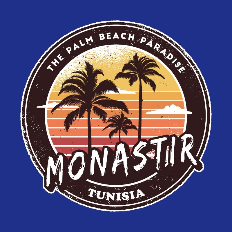 Monastir Palm Trees Vintage Design