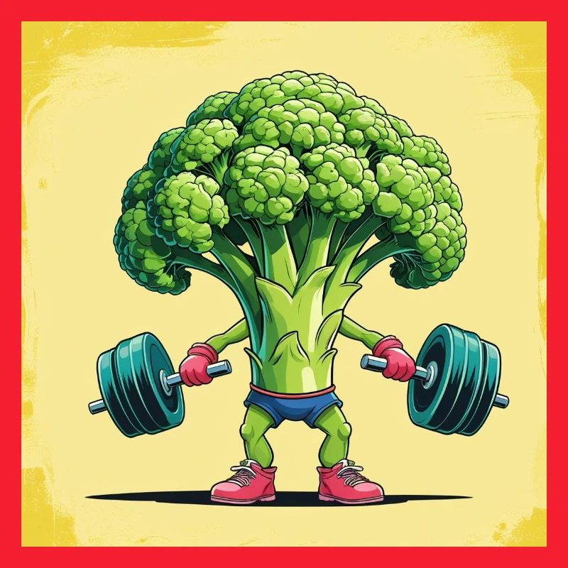 Broccoli powerhouse with dumbbell