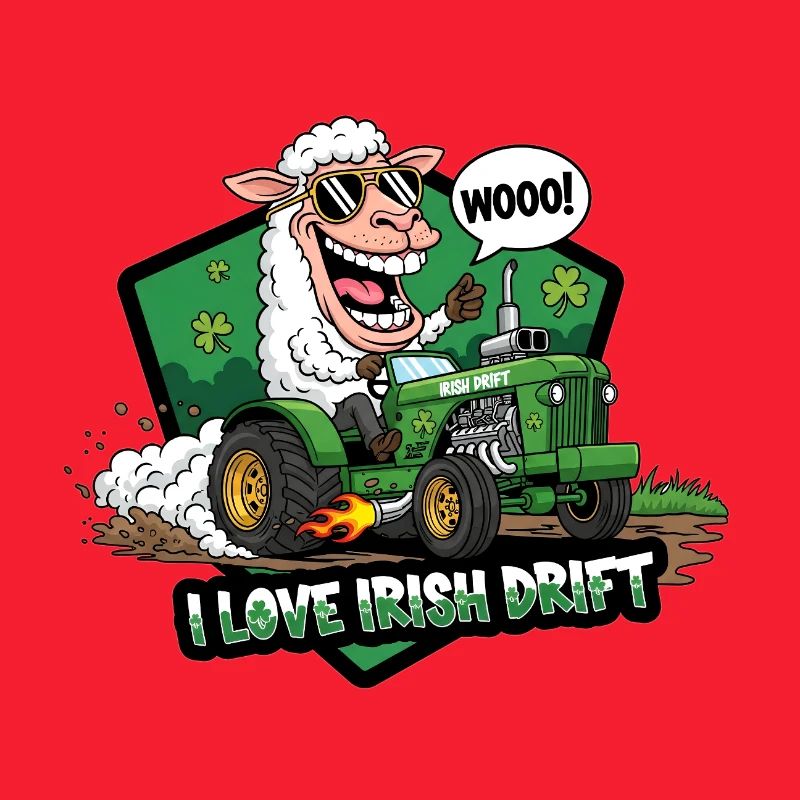Conception de voiture de mouton Irish Drift