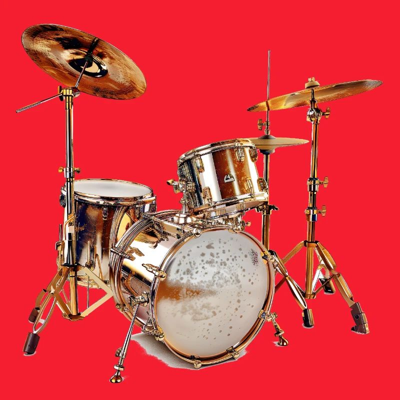 Drumset in the spotlight