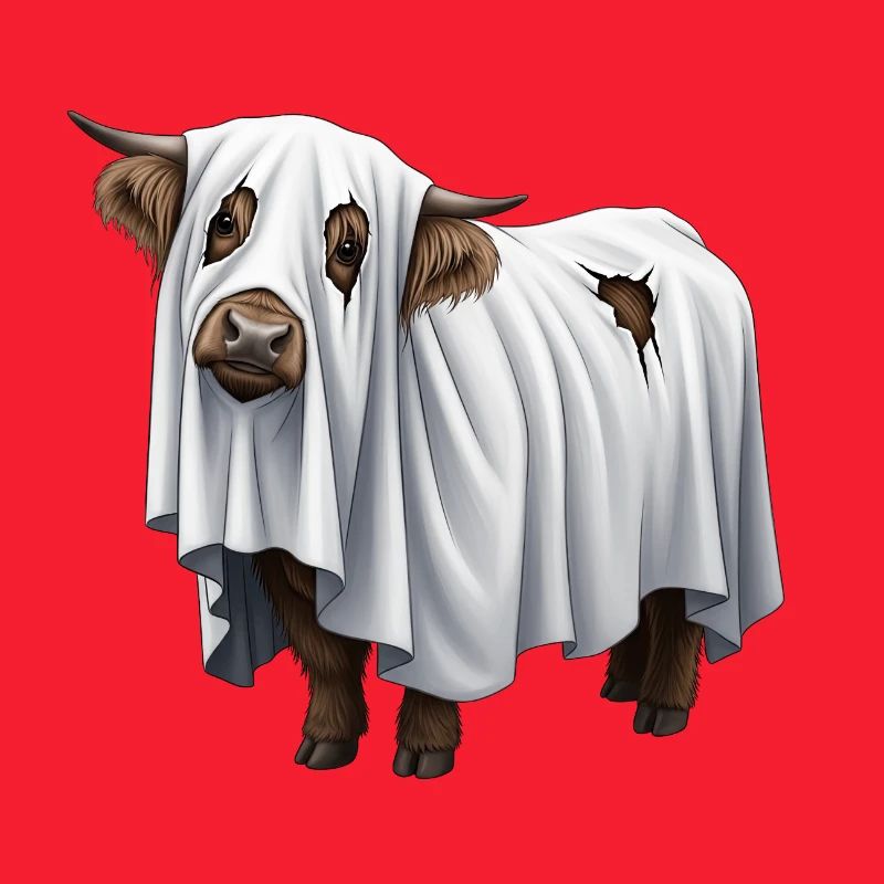 Cartoon Ghost Cow