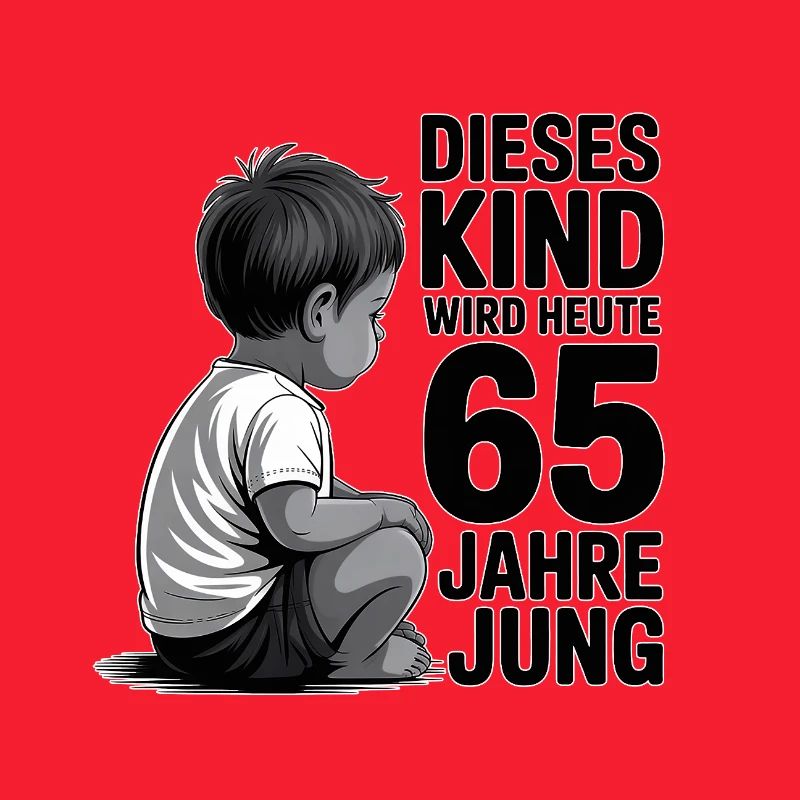 Kind 65. Geburtstag – süßes Motiv, Geschenk, Jubil