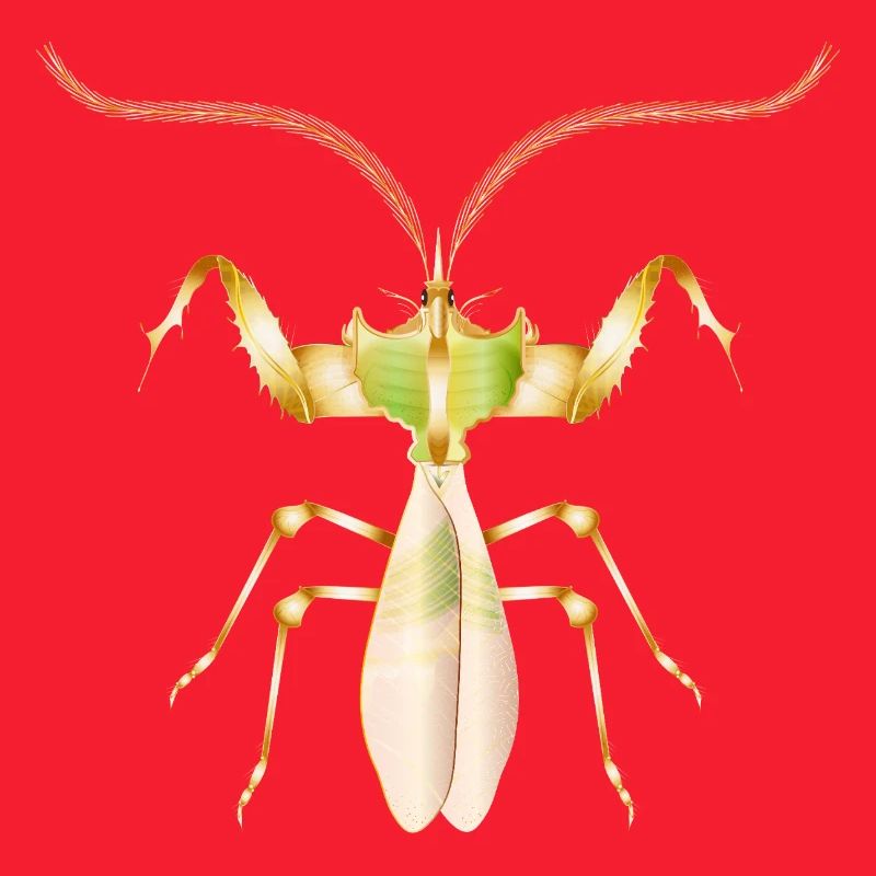 Insecte tropical doré – Fleur du diable exotique