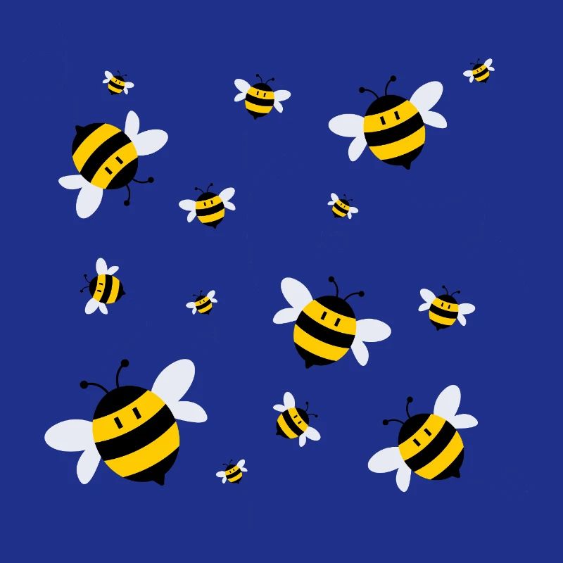 Bees in flight - bee love